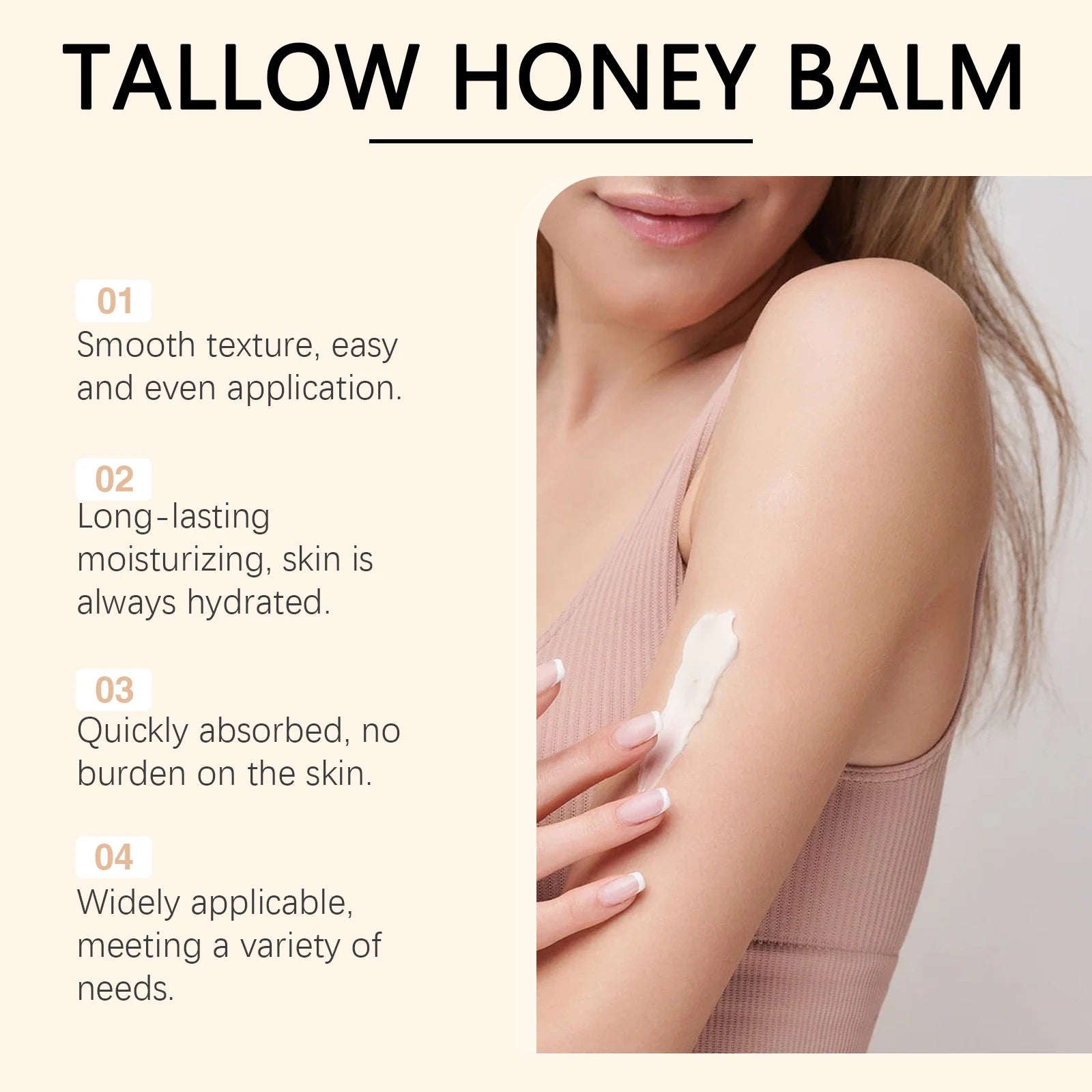 Whipped Tallow Honey Balm — 100% Natural Face & Body
