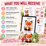 1200+ Amigurumi Crochet Patterns PDF Bundle – Animals, Dolls, Baby & More