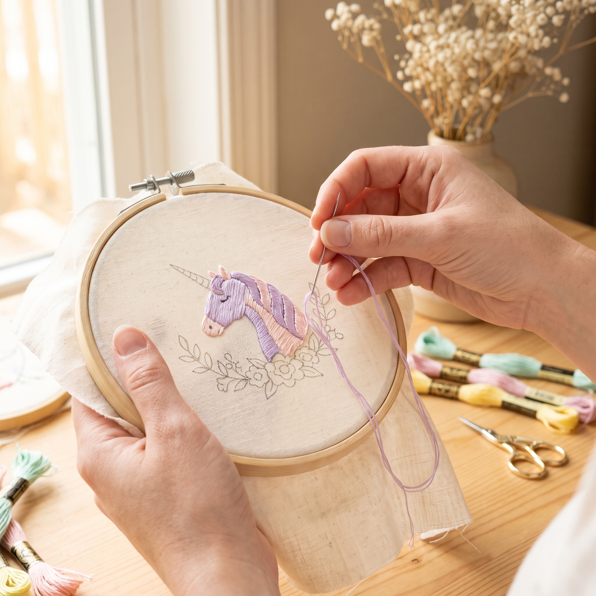 La délicatesse de la broderie