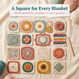 200+ Granny Square Crochet Patterns PDF Bundle – Floral & Geometric Designs, Beginner Friendly, Instant Download