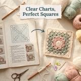 200+ Granny Square Crochet Patterns PDF Bundle – Floral & Geometric Designs, Beginner Friendly, Instant Download
